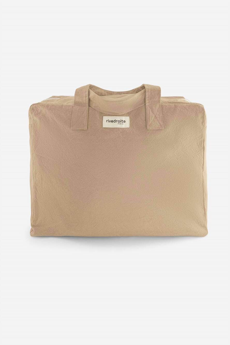 NEW RIVEDROITE PARIS unisex elzevir big weekend bag in beige sand
